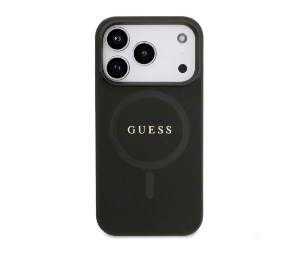 Guess Saffiano Classic Logo MagSafe do iPhone 17 Pro czarny - 1365576 - zdjęcie 2